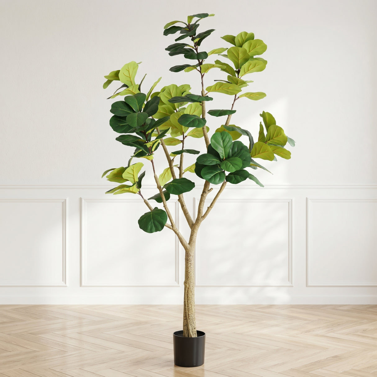 7FT Artificial Fiddle Leaf Fig Tree, Realistic Faux Potted Plant