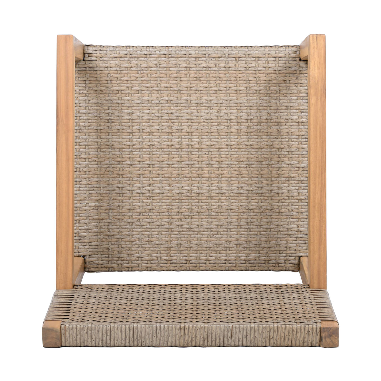 Outdoor Dining Chairs For Patios, Gardens (Set of 2) - Light Brown Multi / Light Teak