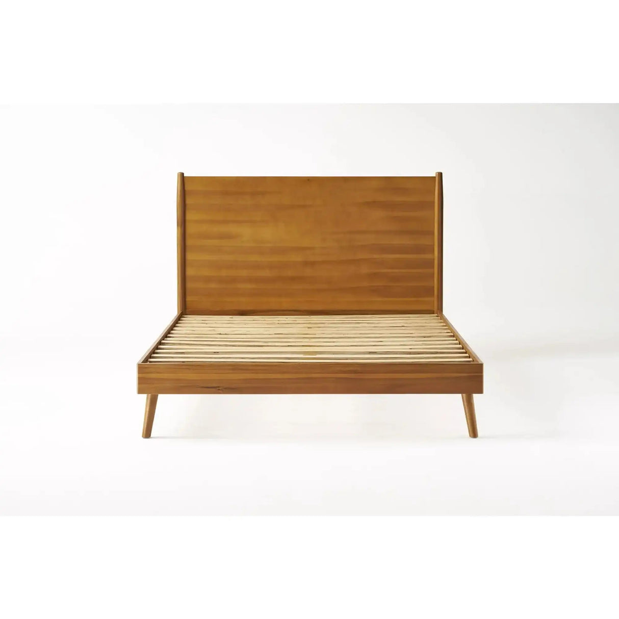 Okioki - Mid-Century Wood Bed - Best Buy Furniture