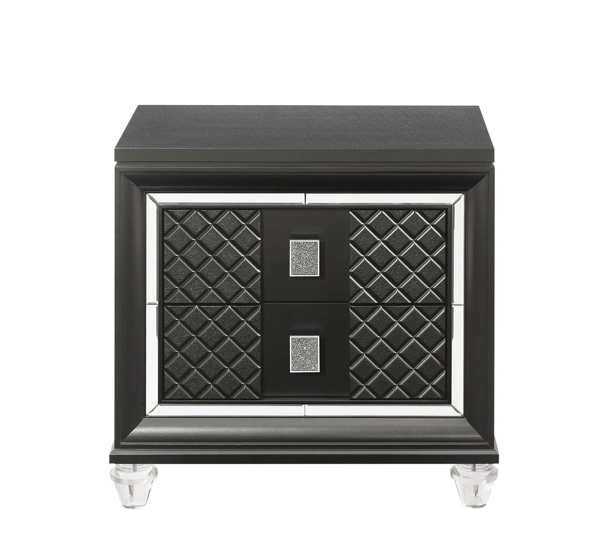 Sawyer - Metallic Nightstand - Gray - Best Buy Furniture