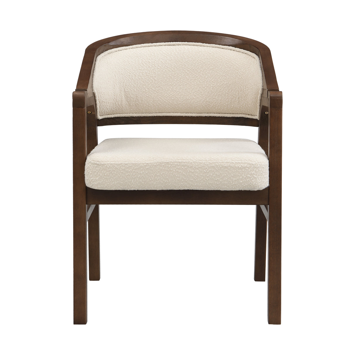 Wooden Frame Dining Chair with Upholstered Back (Set of 2)
