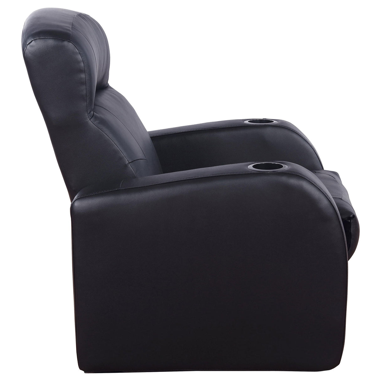 Greenfield - 3 Seater Home Theater With 2 Wedge Consoles - Black