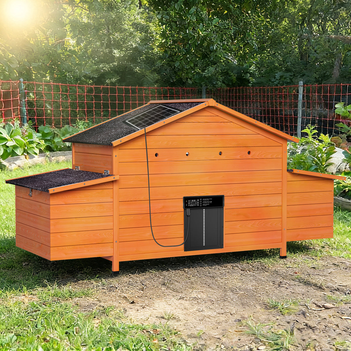 Automatic Chicken Coop with Solar-Powered Door and Ventilation