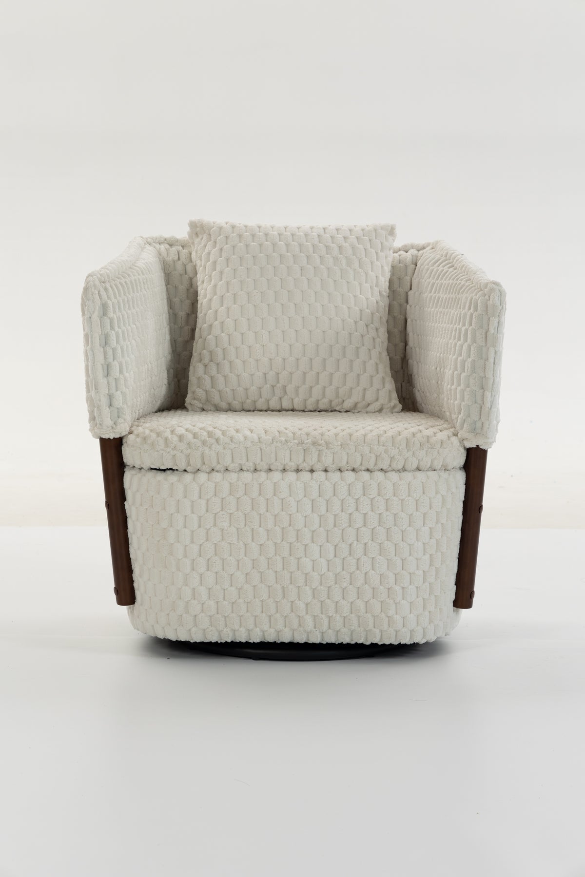 Mid Century Modern Accent Chair with Solid Wood Frame
