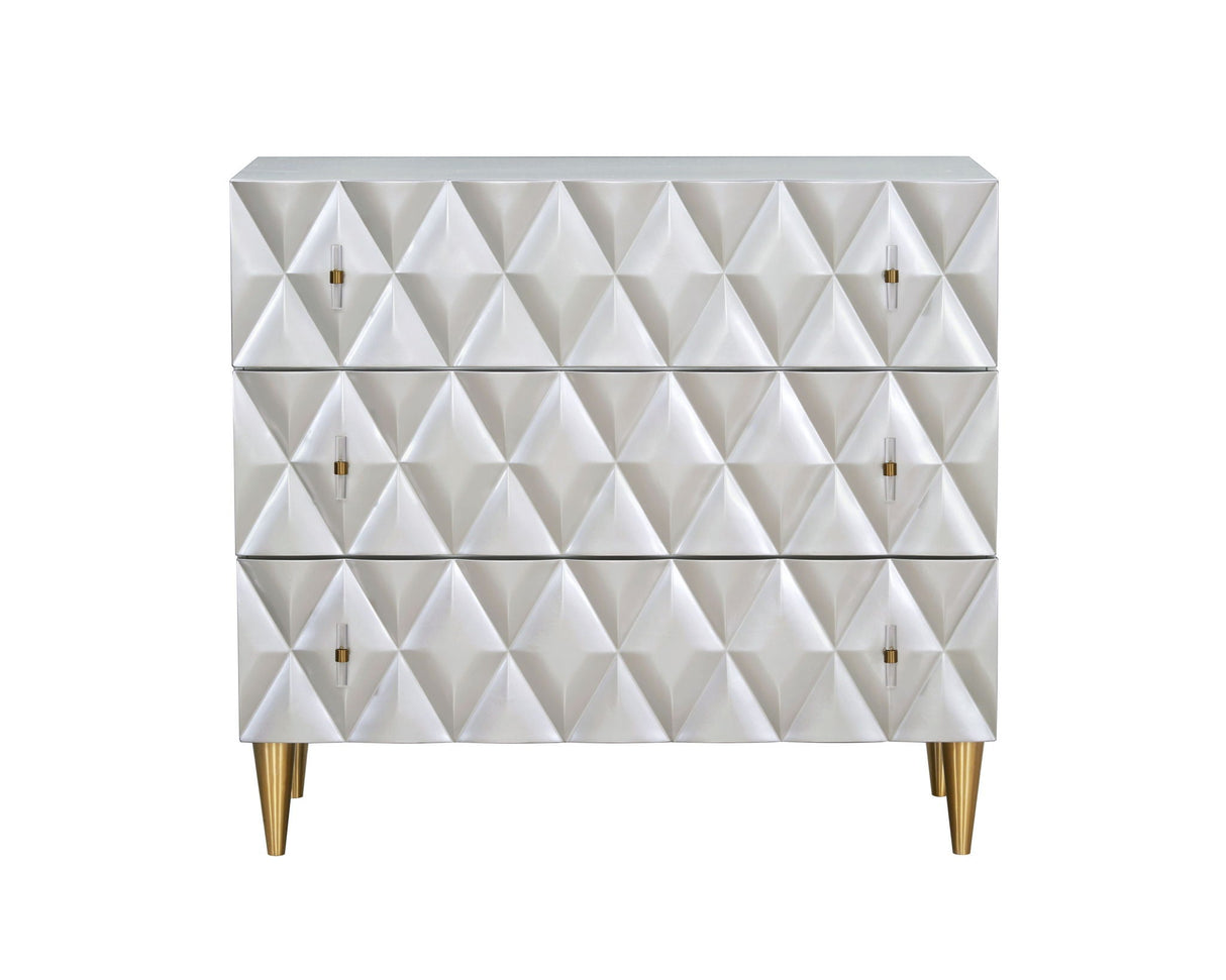 Anson - Console Cabinet - Silver / Champagne - Best Buy Furniture