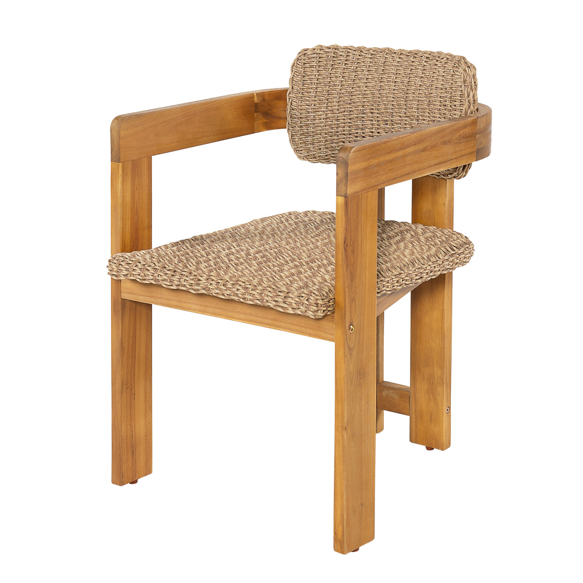 Outdoor Acacia Wood Dining Chair Set of 2