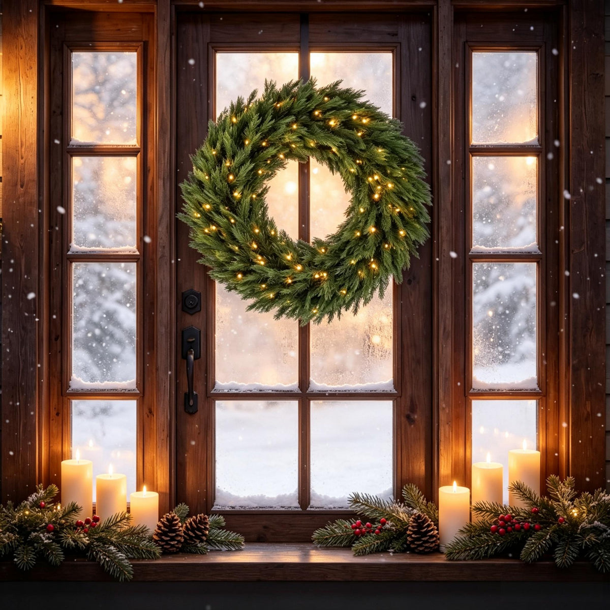 36 in Pre-Lit Norwegian Spruce Christmas Wreath