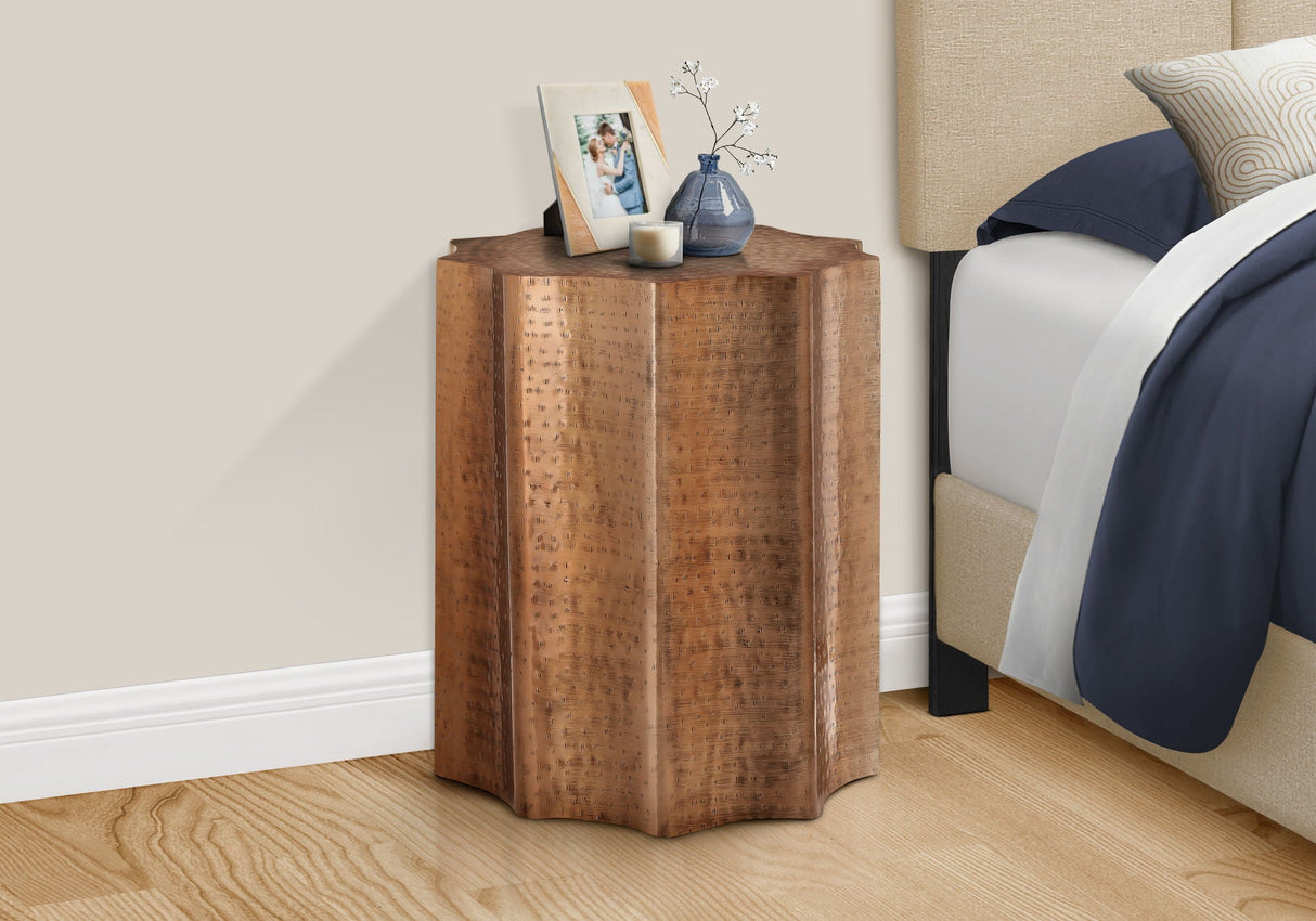 Drum Accent Side Table, Stylish Scalloped Design - Best Buy Furniture