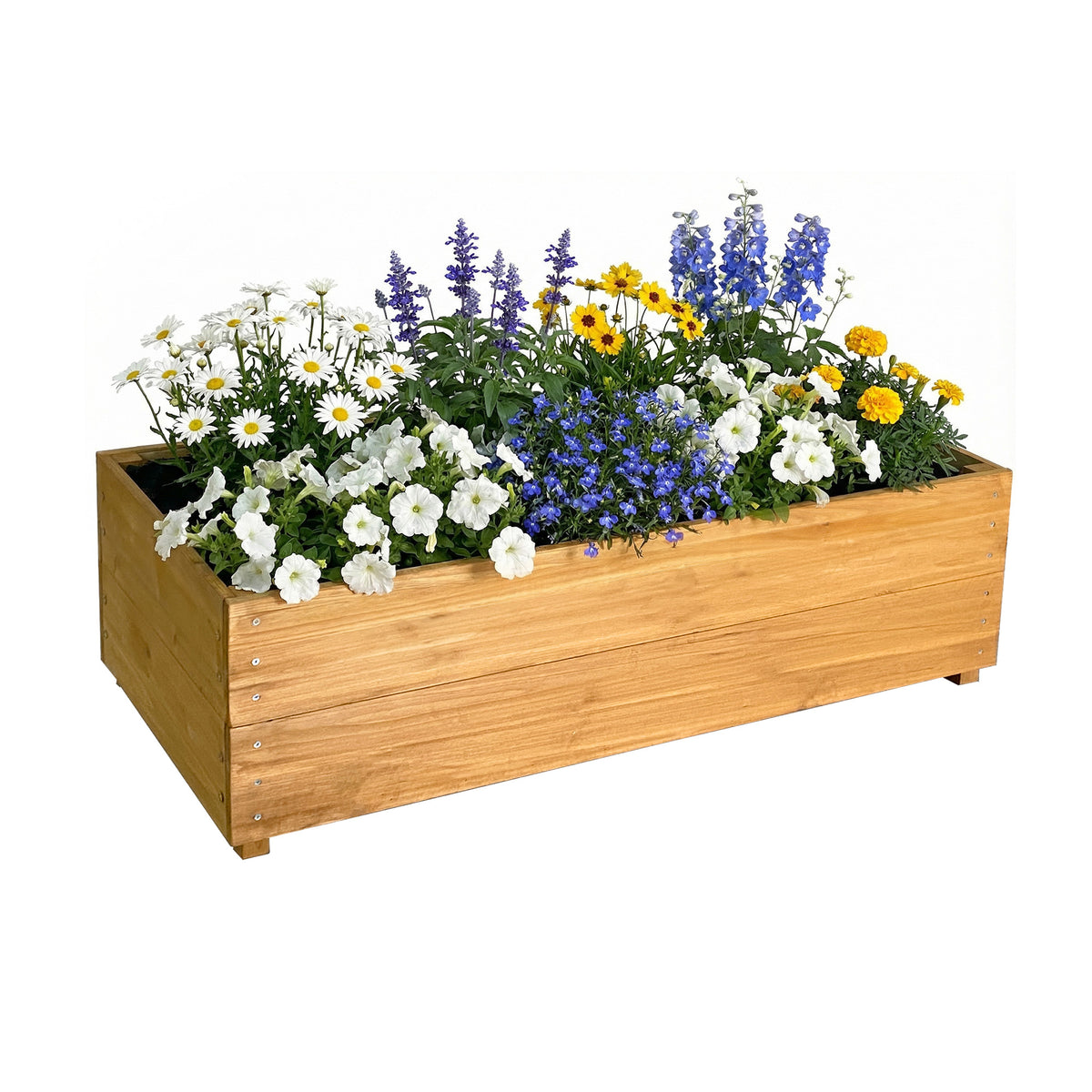 Solid Fir Wood Raised Garden Bed with Liner