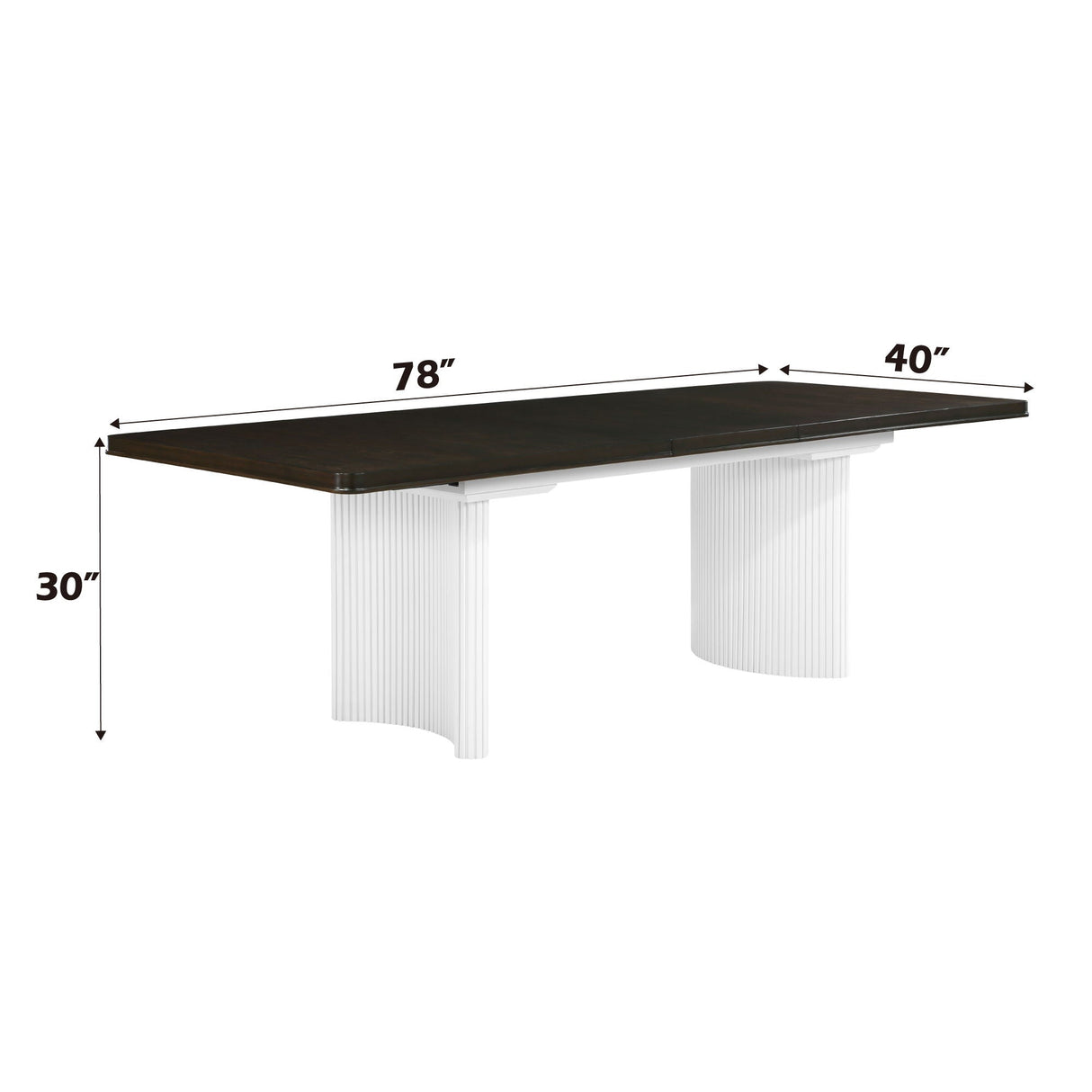 Carene - Dining Table (With Leaf) - Brown / White - Best Buy Furniture