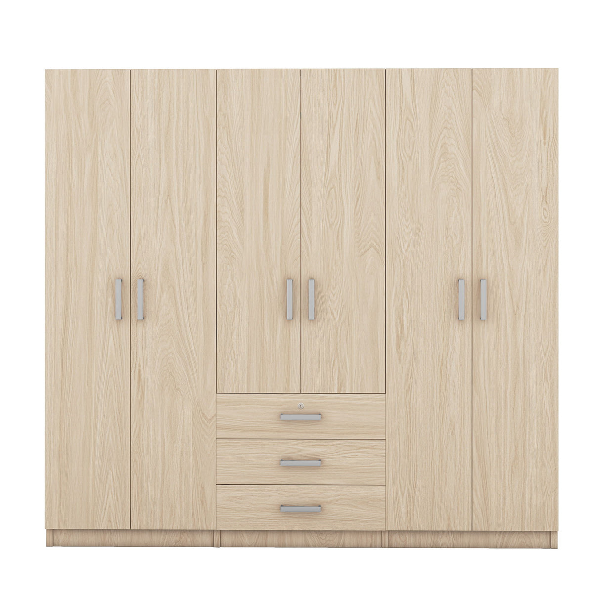 6 Doors Wardrobe Storage For Bedroom, With Big Drawers