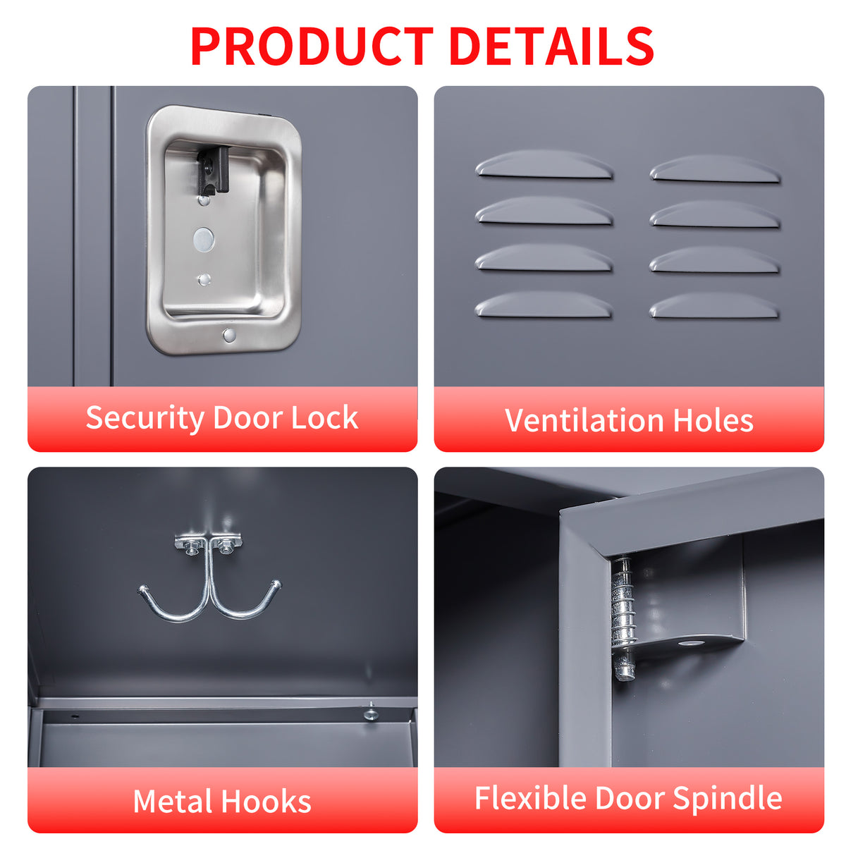 9 Door 72"H Metal Lockers
