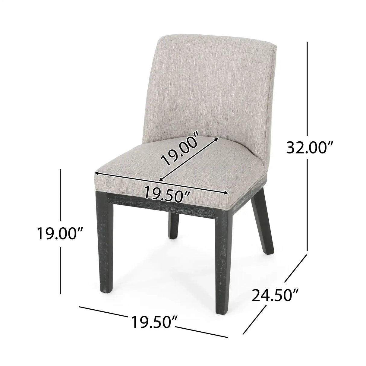 Modern Dining Chair With Durable Fabric Upholstery And Sturdy Wooden Frame (Set of 2) - Best Buy Furniture