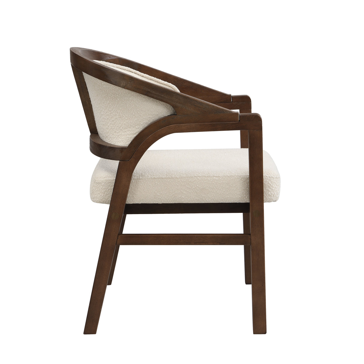 Wooden Frame Dining Chair with Upholstered Back (Set of 2)