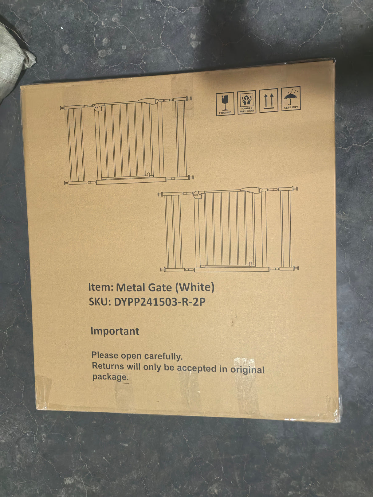 2 Pack 29.5-44.1" Wide Baby Gate for Stairs and Doorways