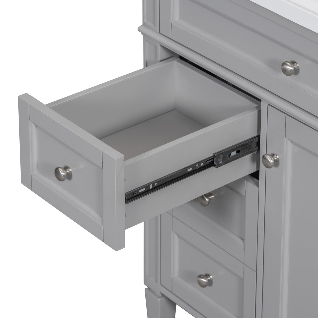 Bathroom Vanity With Top Sink, Storage Cabinet With 2 Drawers, Tip Out Drawer