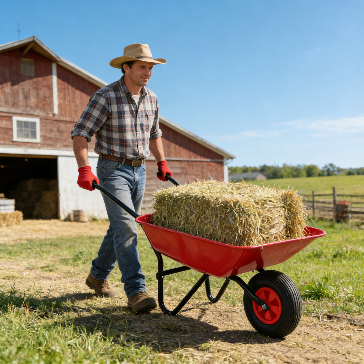 Steel Tray Wheel Barrow Trolley