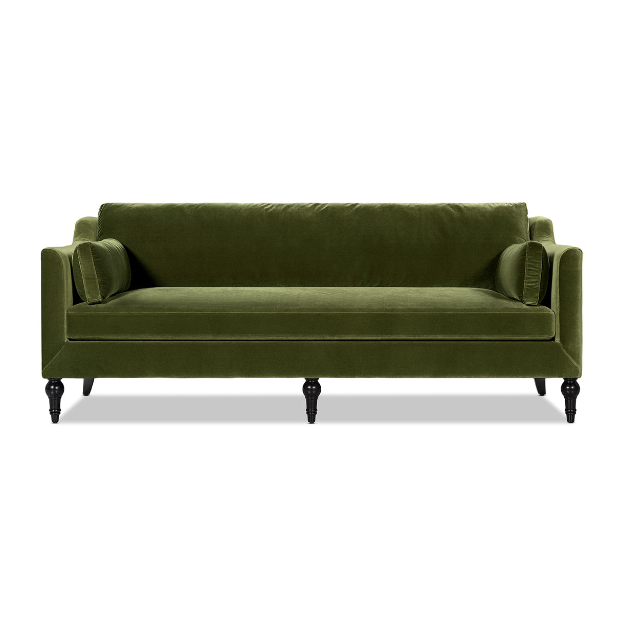 Josephine 84.5" Upholstered Modern Sofa, Olive