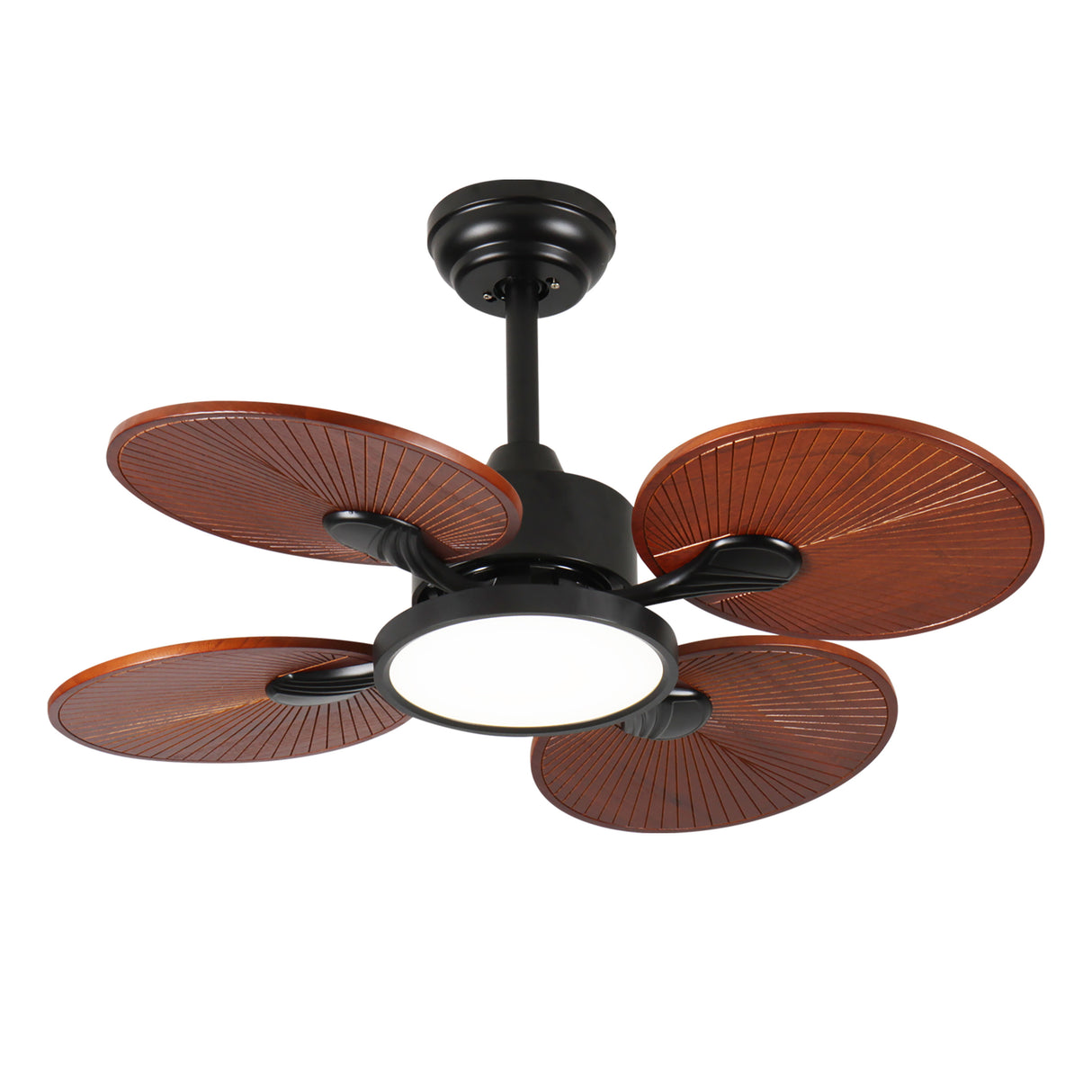33-Inch Ceiling Fan with Light and 5 Solid Wood Blades