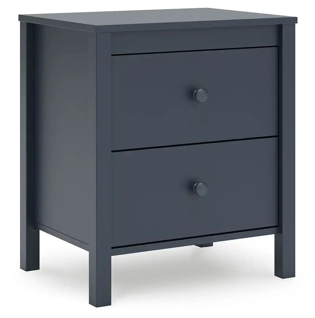 Simmenfort - Two Drawer Night Stand - Navy Blue - Best Buy Furniture