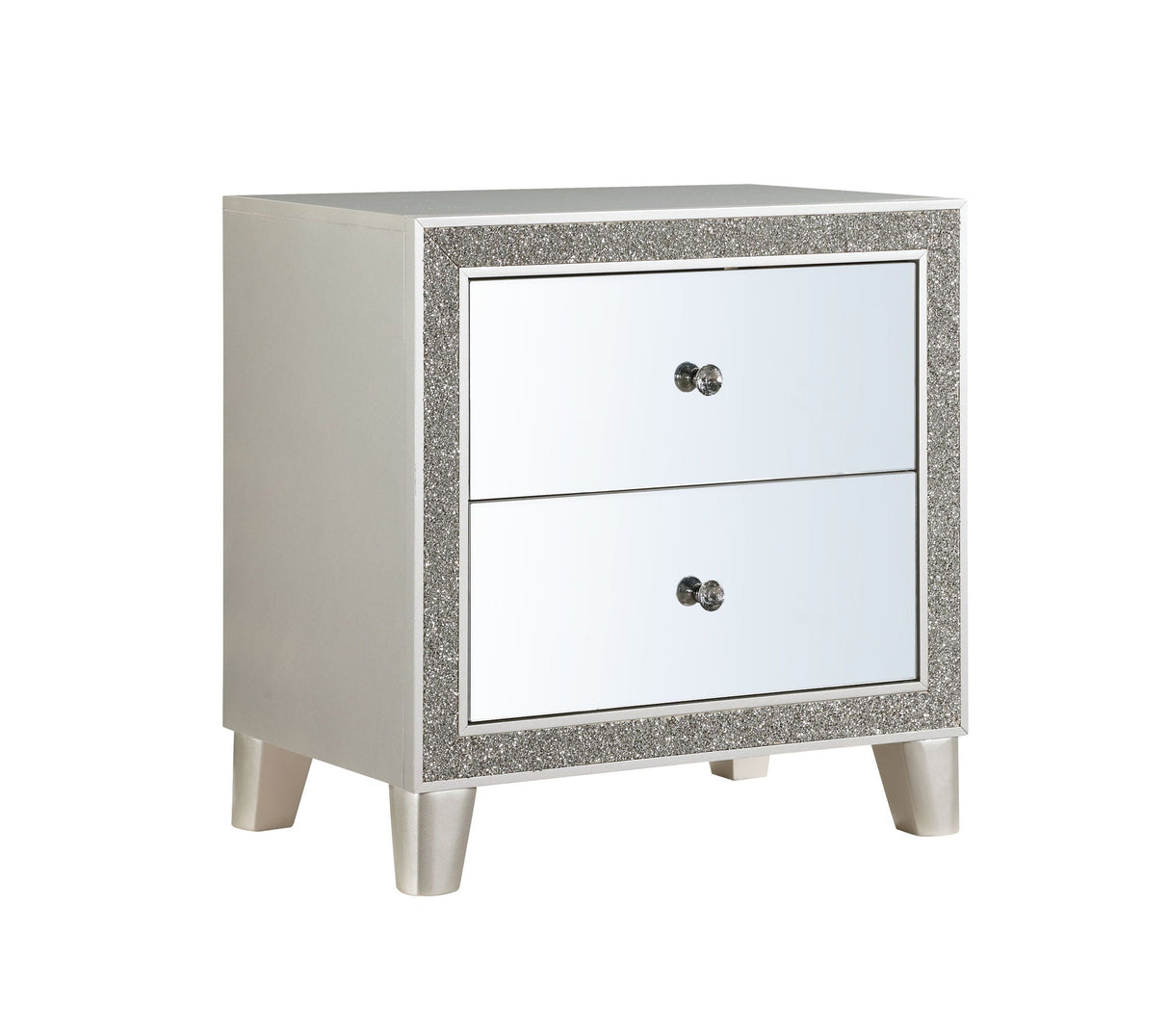 Sliverfluff - Mirrored Nightstand - Champagne - Best Buy Furniture
