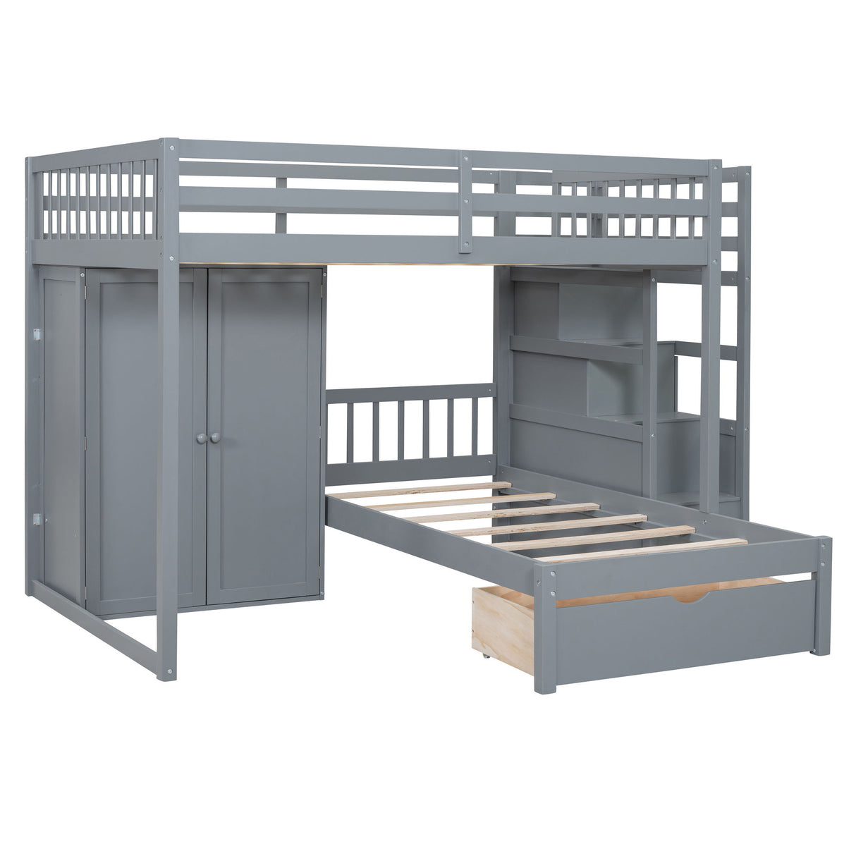 Bunk Bed With Wardrobe, Drawers