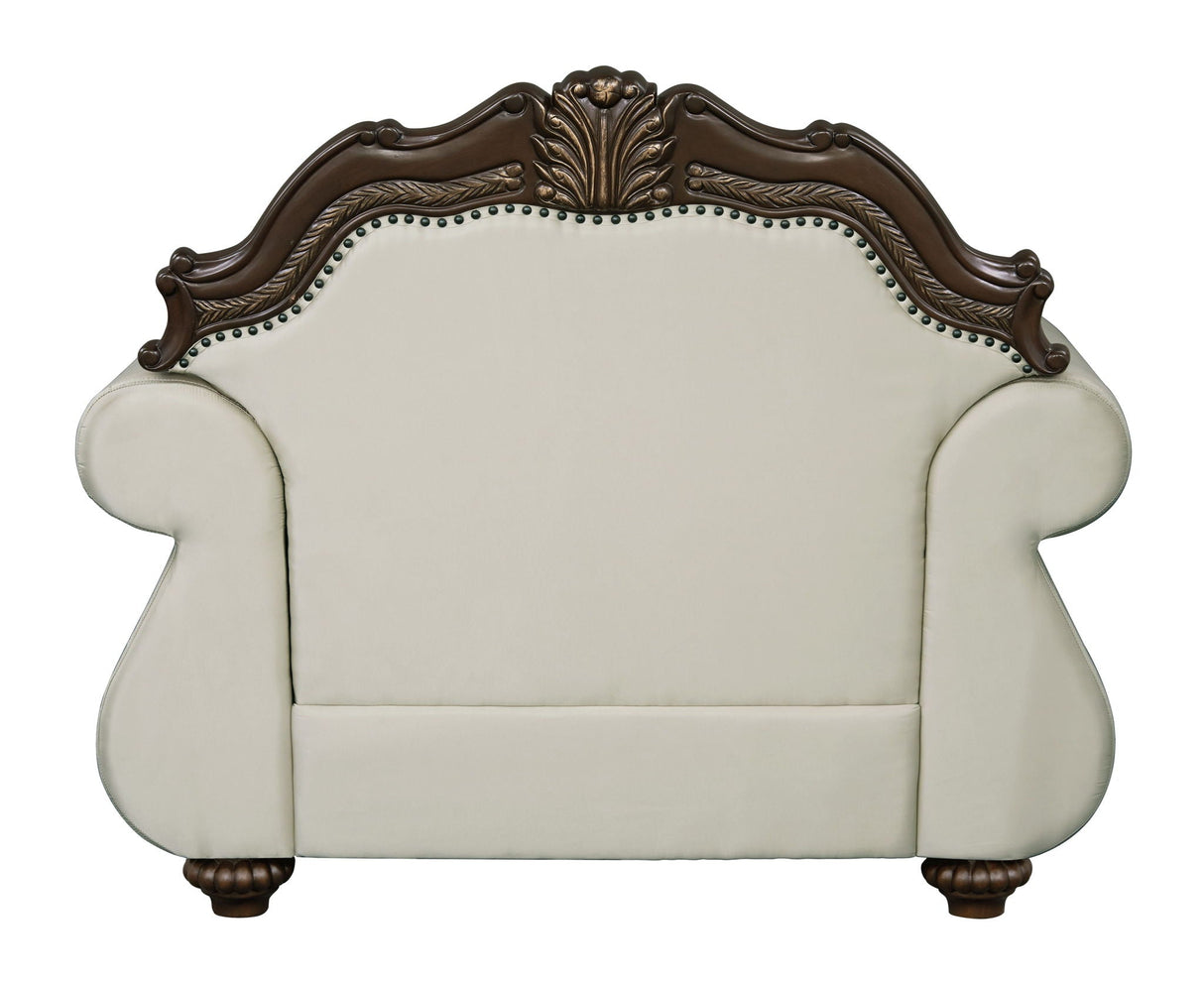 Pierce - Chair With Pillow - Beige / Cherry - Best Buy Furniture