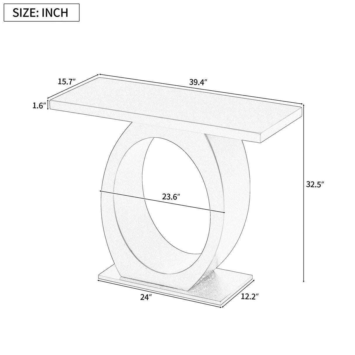 Console Table With Oval Base And Reinforced Bottom Plate - Best Buy Furniture