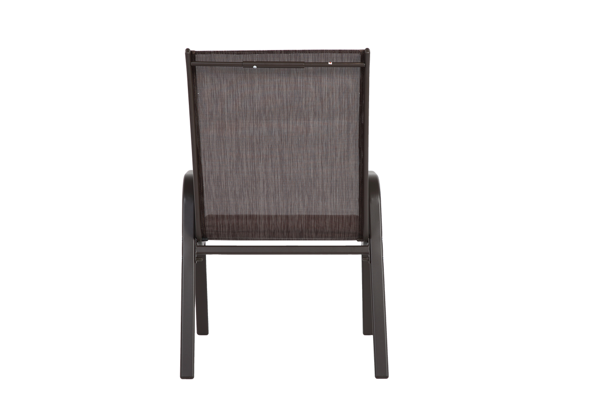 8 Piece Patio Chairs with Breathable Textilene Fabric - Brown