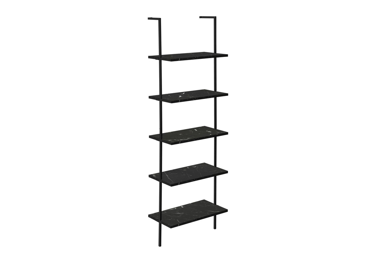 Bookshelf, Bookcase, Etagere, Ladder, 5 Tier, For Office, Marble Look Contemporary & Modern - Best Buy Furniture