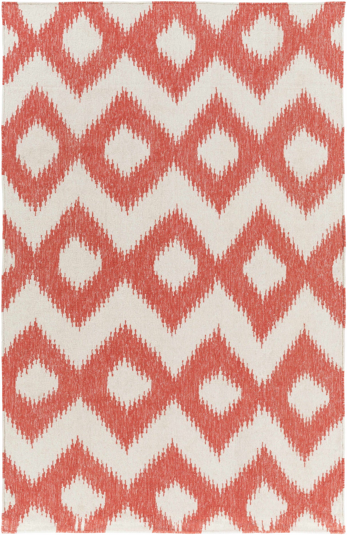 Oradell Red Ikat Wool Rug - Clearance