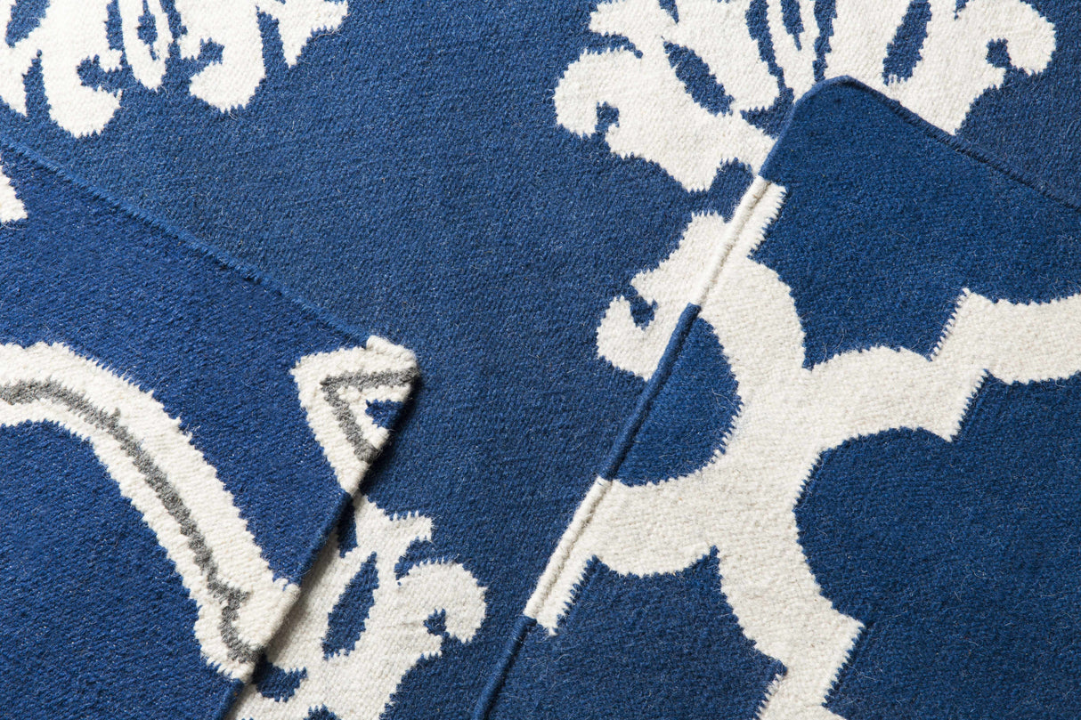 Centenary Navy Wool Area Rug - Clearance