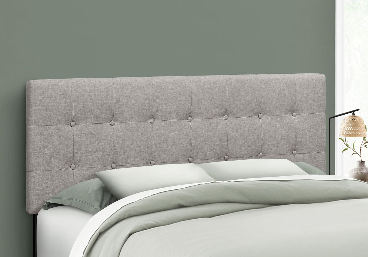 Queen Size, Bed Headboard Only, Upholstered, Durable Construction - Gray - Best Buy Furniture