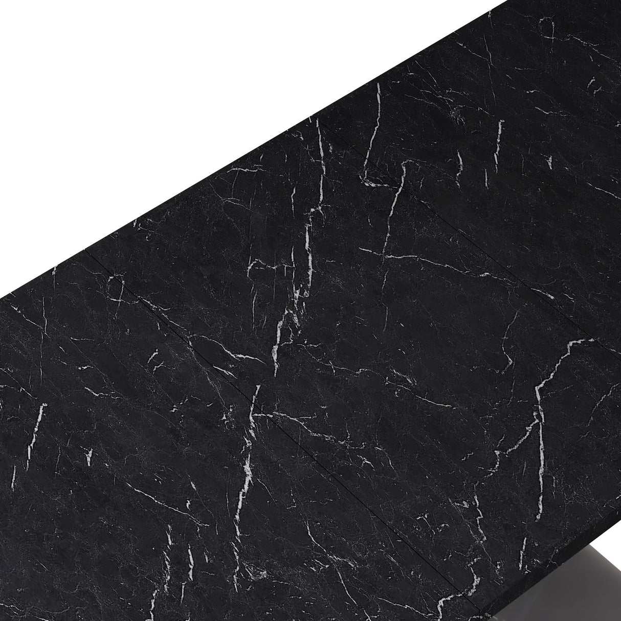 Modern Rectangle Dining Table With Stretchable TopAnd X Shape Legs