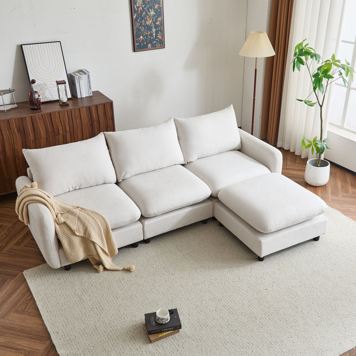 Oversize Modular Free Combination Sectional Sofa Couch With Ottoman For Living Room - Best Buy Furniture