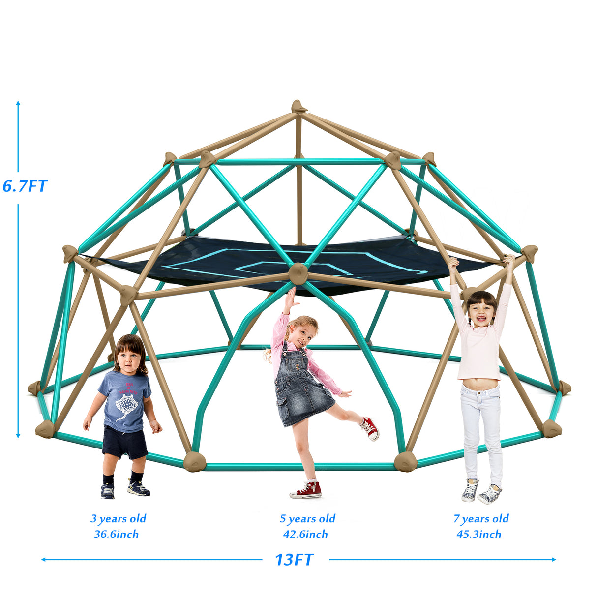 13ft Geometric Dome Climber Play Center
