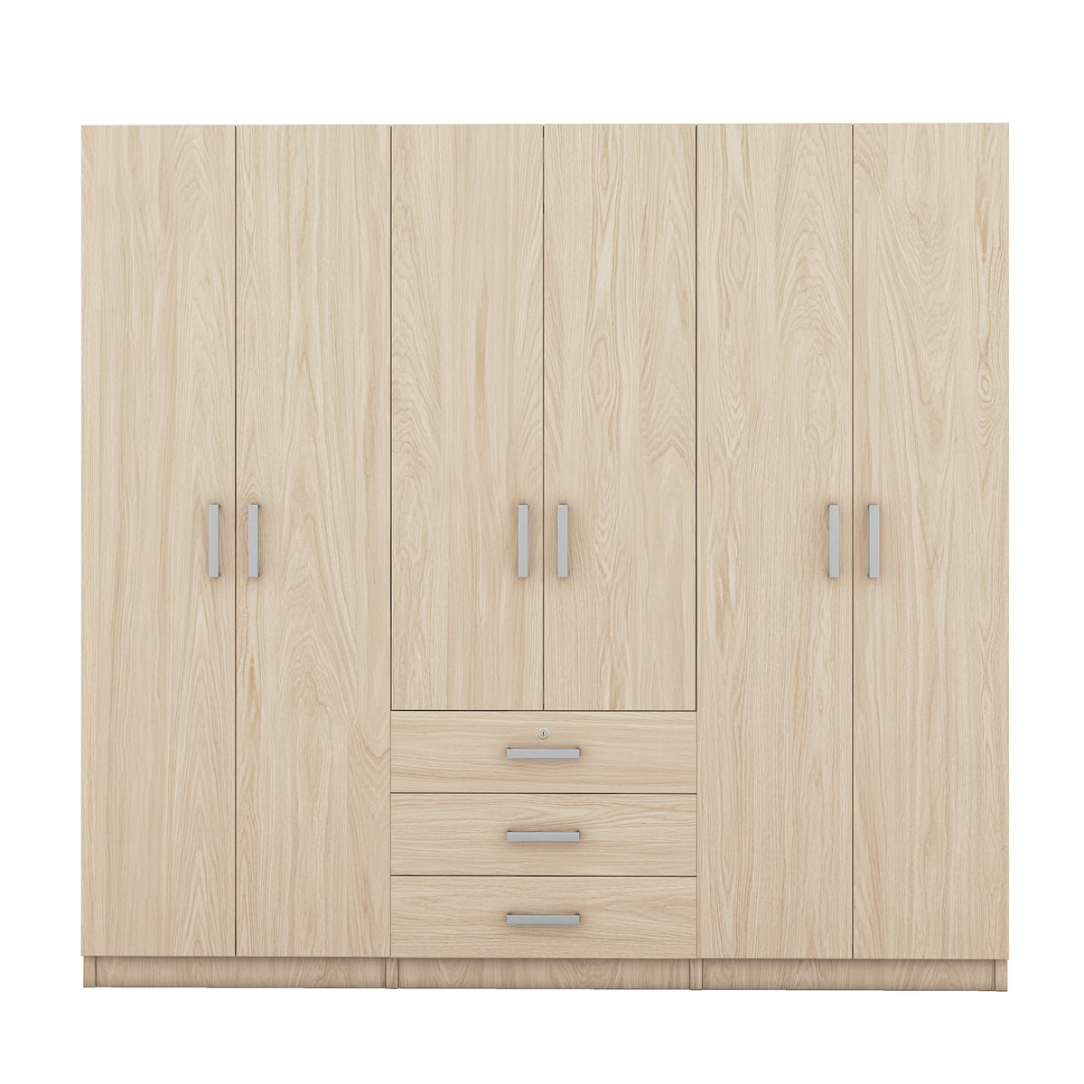 6-Doors Wooden Wardrobe Storage for Bedroom