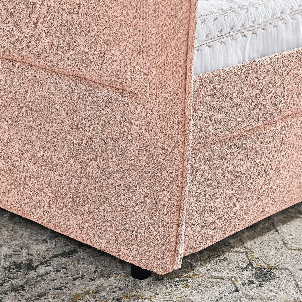 Upholstered Daybed & 2 Drawers