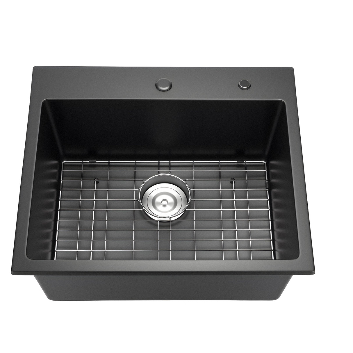 25 Inch Granite Kitchen Sink Top Mount Single Bowl Drop-In Basin for RV Bar