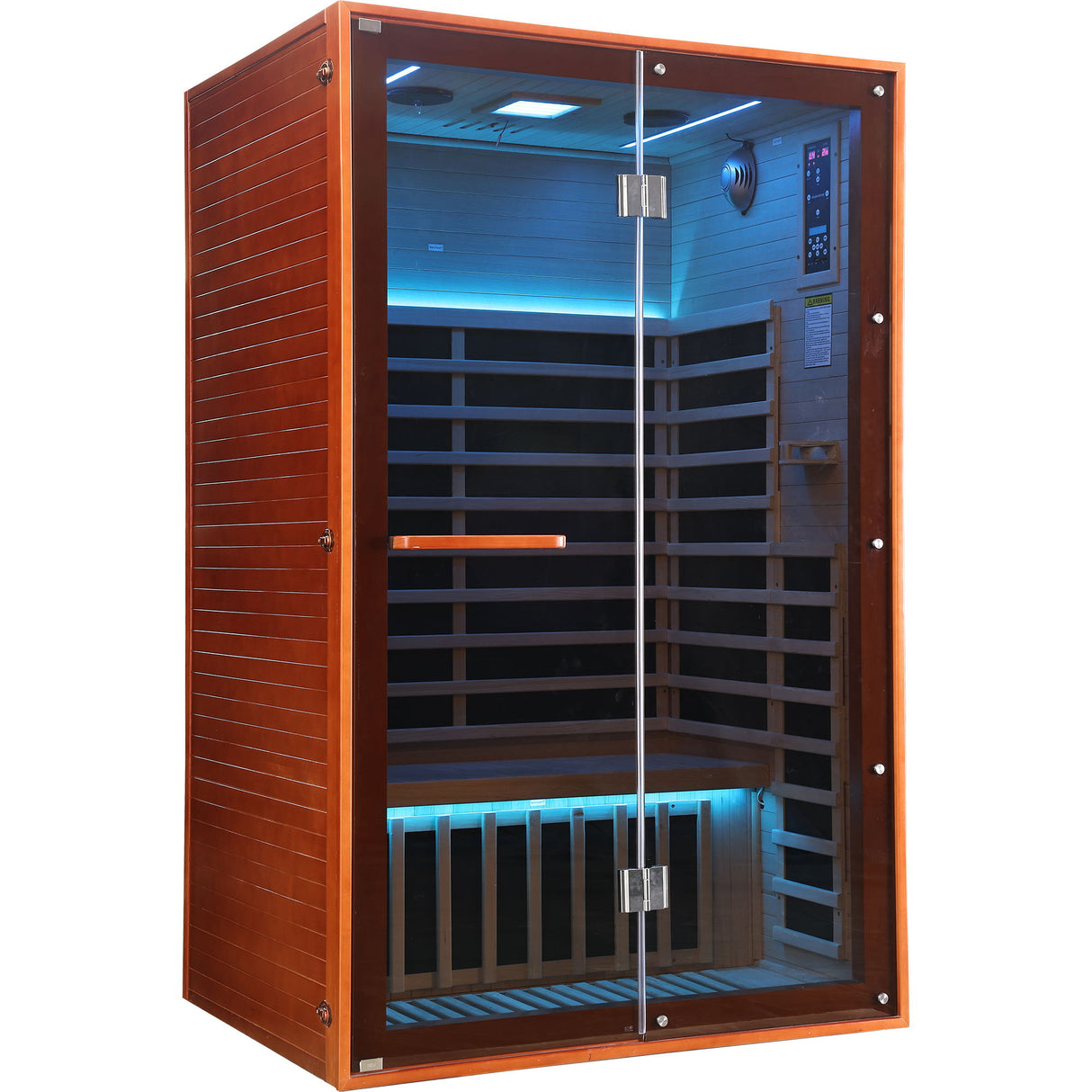 Double Sauna Room With Carbon Heating Plates - American White Oak