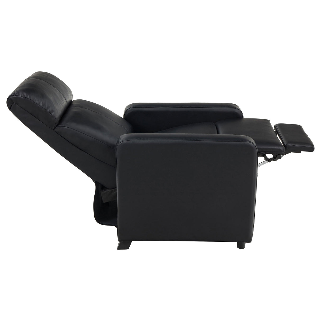 Warren - 5 Seater Home Theater With 4 Wedge Consoles Recliners And Storage Consoles - Black