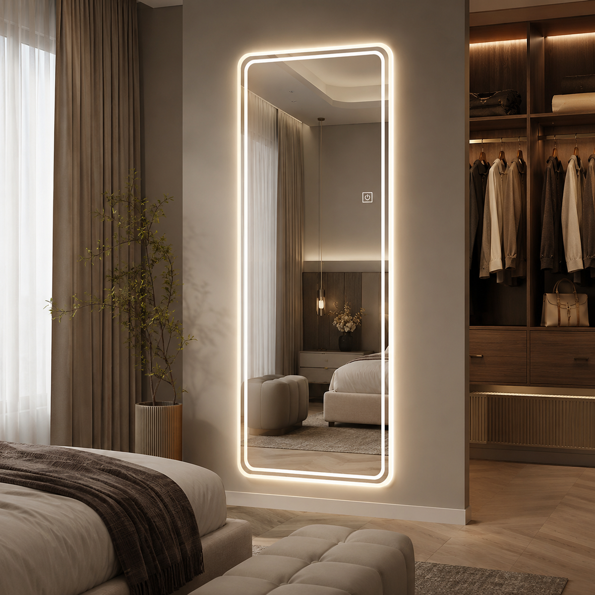 65" x 21" LED Full Length Mirror