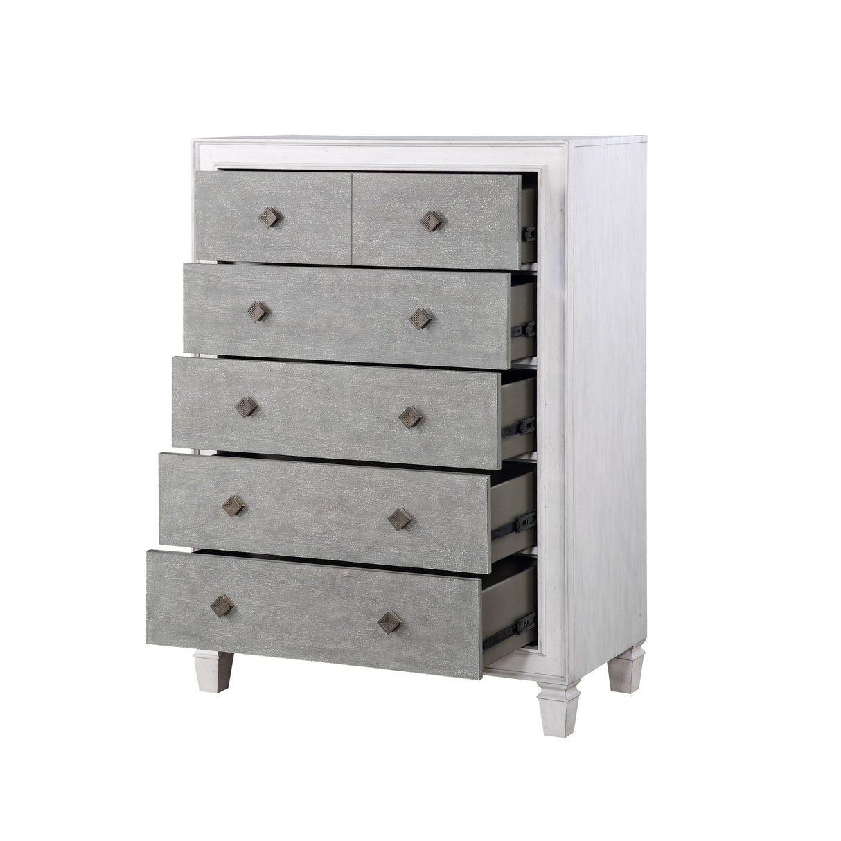 Katia - Weathered Chest - White - Best Buy Furniture