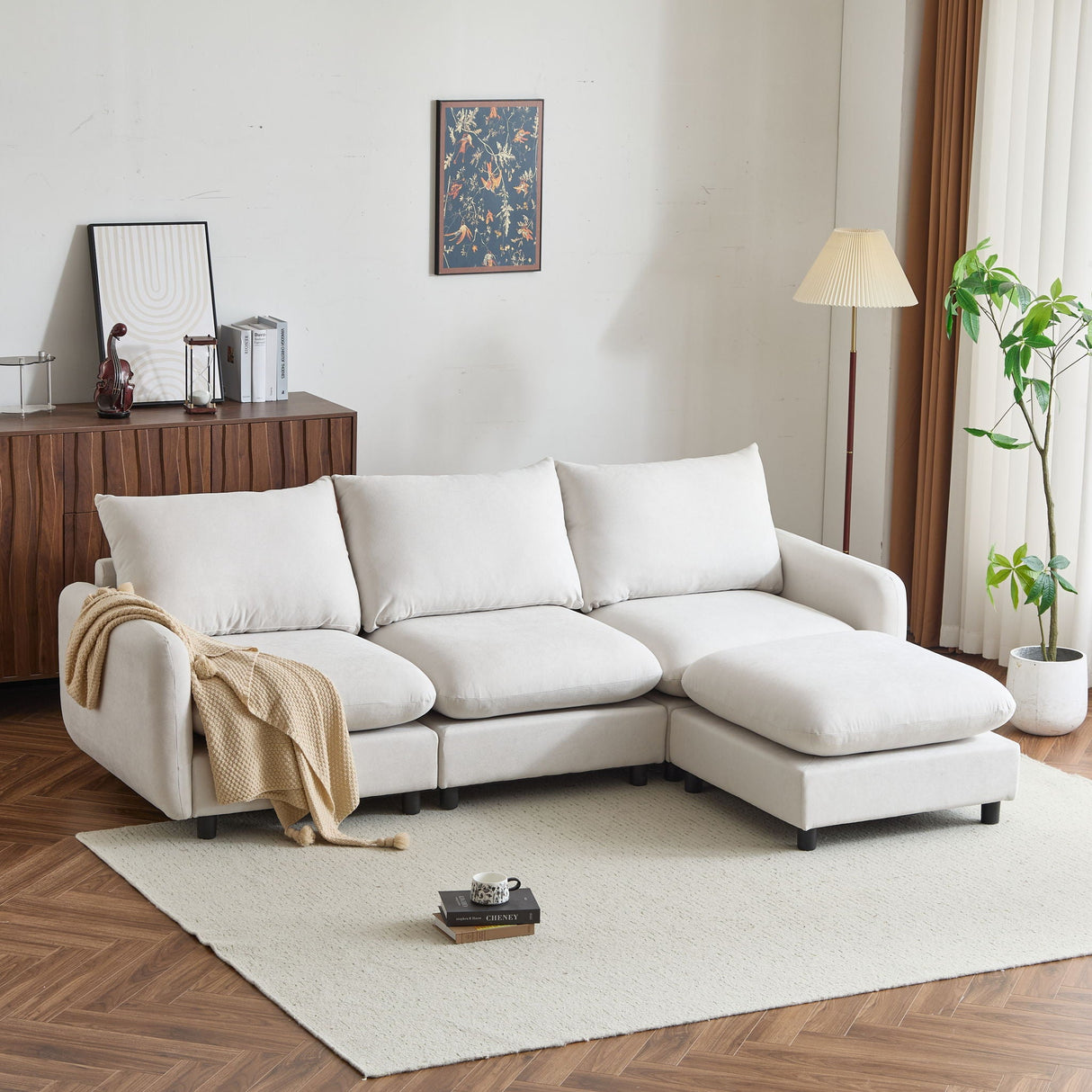 Oversize Modular Free Combination Sectional Sofa Couch With Ottoman For Living Room - Best Buy Furniture