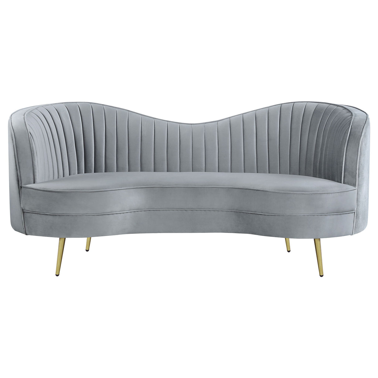 Sienna - 2 Piece Back Living Room Set, Sofa & Loveseat - Gray