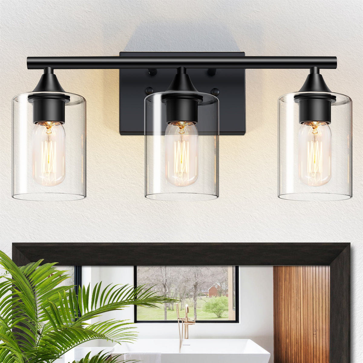 3-Light Matte Bathroom Vanity Wall Light