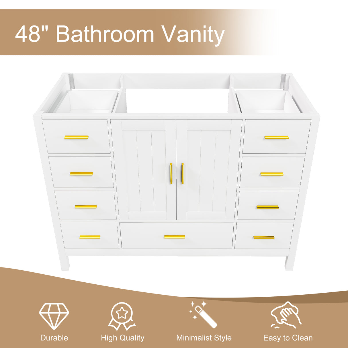48" Bathroom Vanity Base Cabinet