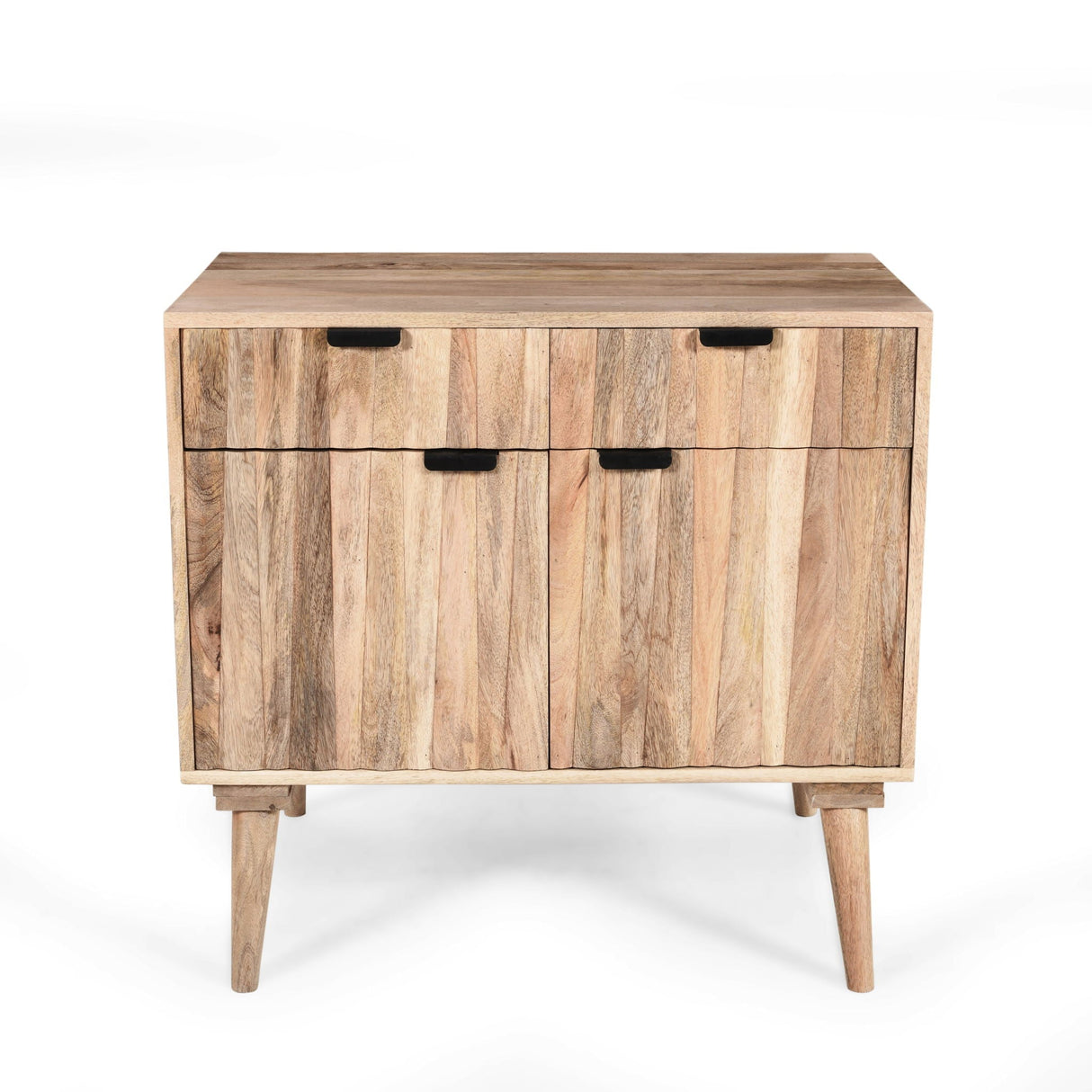 Stylish Style 2 Drawer 2 Door Cabinet, Mango Wood - Natural - Best Buy Furniture