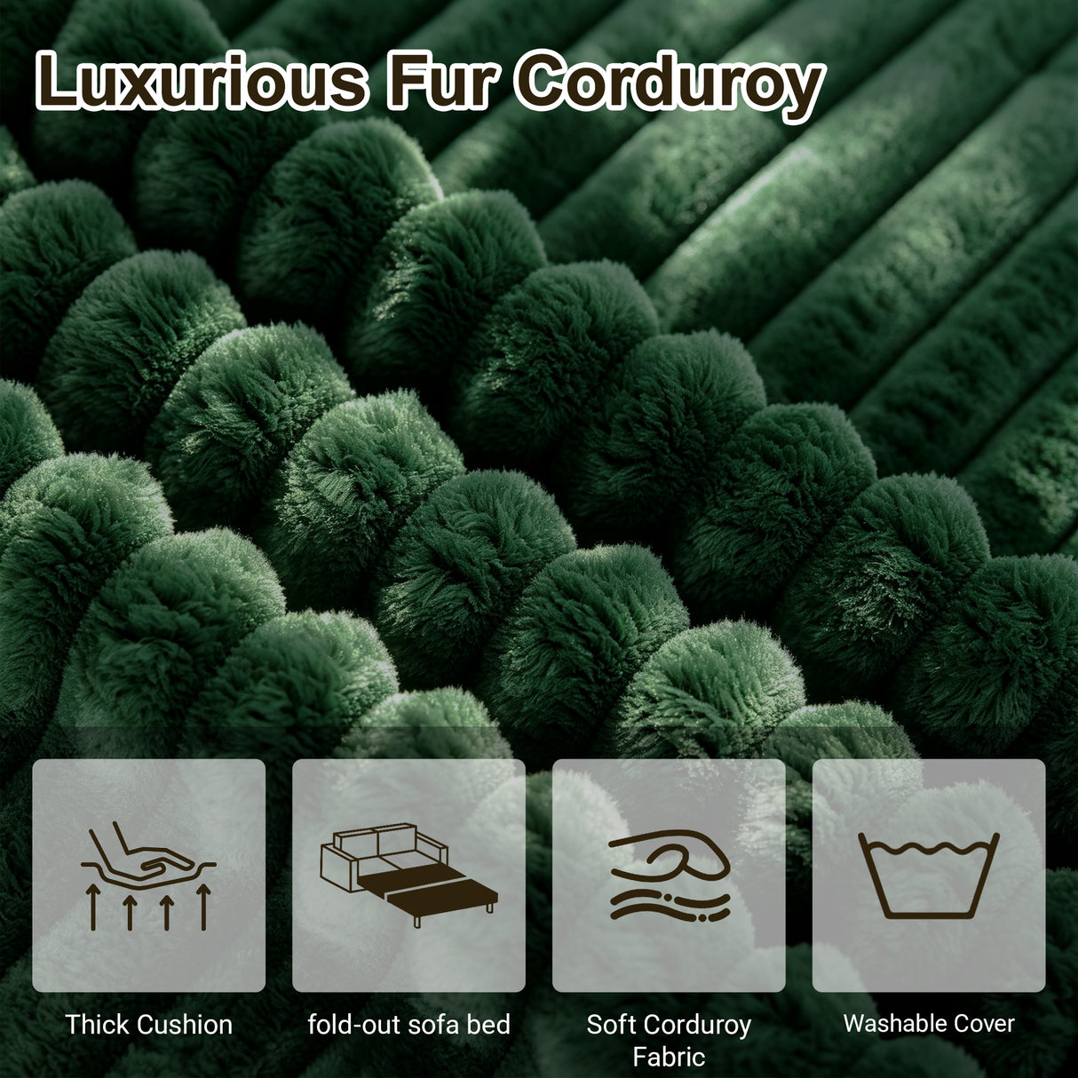 76 Inch Convertible Futon Sofa Bed