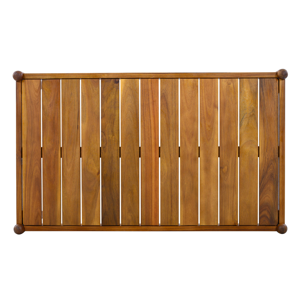 Outdoor Acacia Wood Coffee Table, Teak Finish